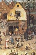 Pieter Bruegel battle between carnival and fast Spain oil painting artist